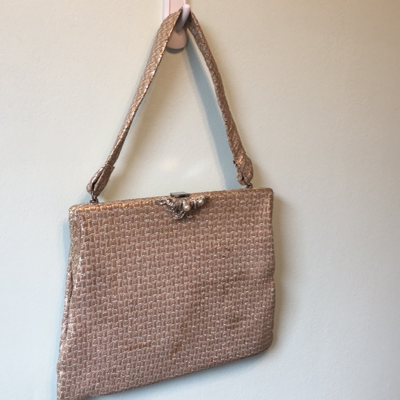 Vintage Gold Shinny Purse - Picture 2 of 8